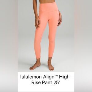 Lululemon Align 25” cropped leggings size 6